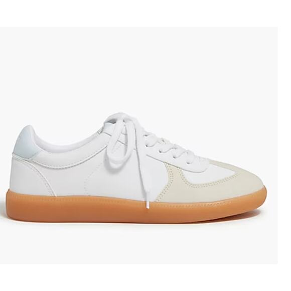 J Crew City Tour Sneakers 9.5 White Cream NWT CA764 J.Crew Gum Sole Comfort - Picture 4 of 7